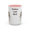 15oz Funny Texas Heeler Mug, Pink, front view