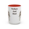 15oz Funny Texas Heeler Mug, Red, front view