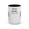 15oz Texas Heeler Latin Mug, Black, front view