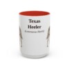 15oz Texas Heeler Latin Mug, Red, front view