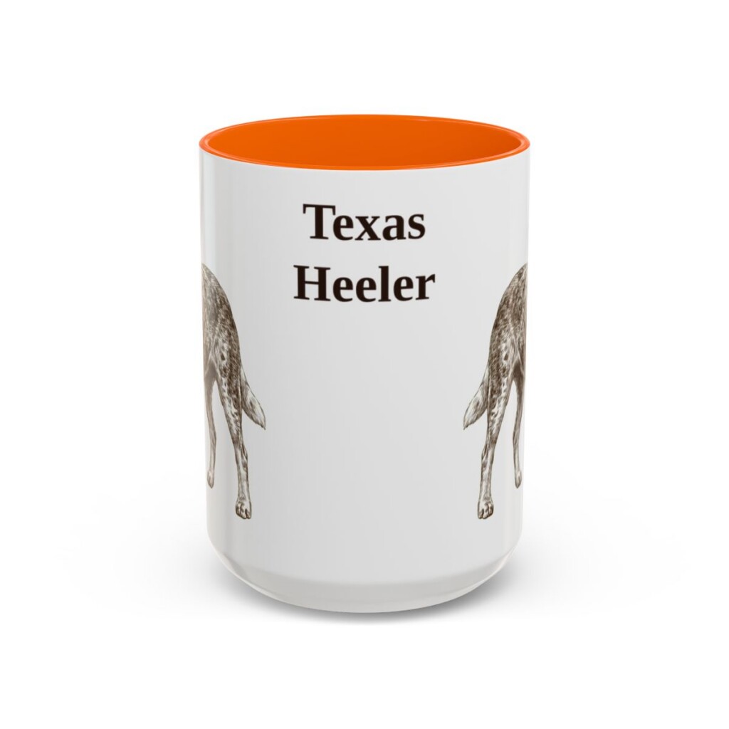 15oz Texas Heeler Mug, Orange, front view