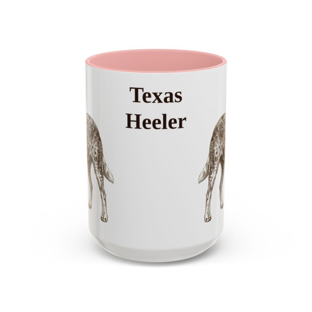 15oz Texas Heeler Mug, Pink, front view