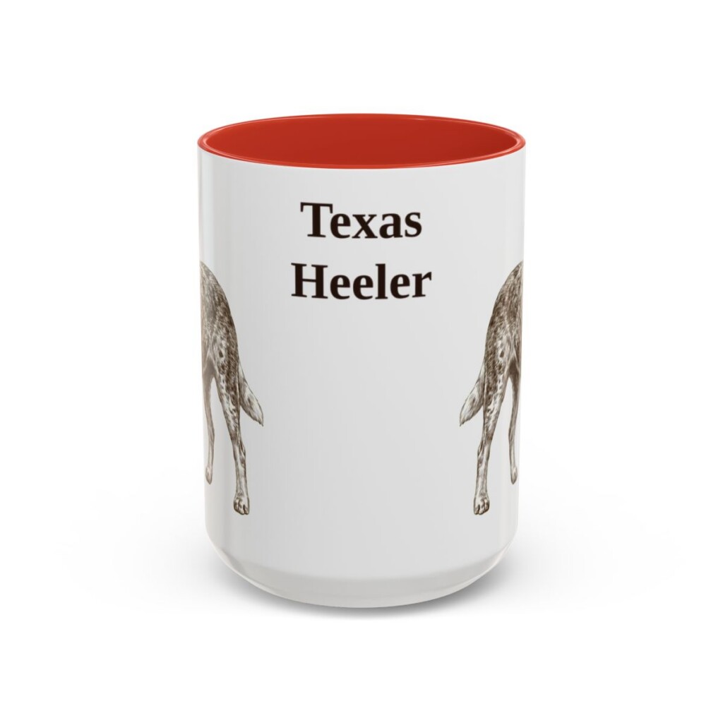 15oz Texas Heeler Mug, Red, front view