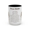 15oz Texas Heeler Mug, Black, front view