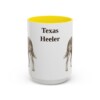 15oz Texas Heeler Mug, Yellow, front view