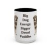 15oz Funny Tibetan Mastiff Mug, Black, front view