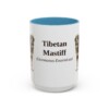 15oz-tibetan-mastiff-mug-latin-light-blue 15oz Tibetan Mastiff Latin Mug, Light Blue, front view