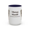15oz-tibetan-mastiff-mug-latin-navy 15oz Tibetan Mastiff Latin Mug, Navy, front view