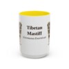 15oz-tibetan-mastiff-mug-latin-yellow 15oz Tibetan Mastiff Latin Mug, Yellow, front view