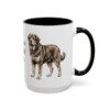 15oz Tibetan Mastiff Dog Mom Mug, Black, right side view