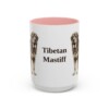 15oz-tibetan-mastiff-mug-pink 15oz Tibetan Mastiff Mug, Pink, front view