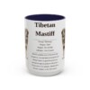 15oz Tibetan Mastiff Mug, Navy, front view