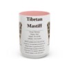 15oz Tibetan Mastiff Mug, Pink, front view
