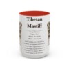 15oz Tibetan Mastiff Mug, Red, front view