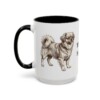 15oz Tibetan Spaniel Mug, Black, left side view
