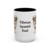 15oz-tibetan-spaniel-mug-dad-black-front 15oz Tibetan Spaniel Dog Dad Mug, Black, front view
