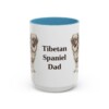 15oz-tibetan-spaniel-mug-dad-light-blue 15oz Tibetan Spaniel Dog Dad Mug, Light Blue, front view