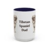 15oz-tibetan-spaniel-mug-dad-navy 15oz Tibetan Spaniel Dog Dad Mug, Navy, front view