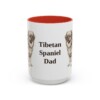 15oz-tibetan-spaniel-mug-dad-red 15oz Tibetan Spaniel Dog Dad Mug, Red, front view
