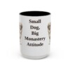 15oz Funny Tibetan Spaniel Mug, Black, front view