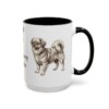 15oz Funny Tibetan Spaniel Mug, Black, right side view