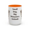 15oz Funny Tibetan Spaniel Mug, Orange, front view