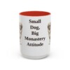 15oz Funny Tibetan Spaniel Mug, Red, front view