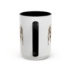 15oz Tibetan Spaniel Latin Mug, Black, back view