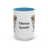 15oz Tibetan Spaniel Mug, Light Blue, front view