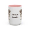 15oz Tibetan Spaniel Mug, Pink, front view