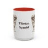 15oz Tibetan Spaniel Mug, Red, front view