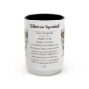 15oz Tibetan Spaniel Mug, Black, front view