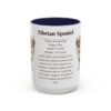 15oz Tibetan Spaniel Mug, Navy, front view