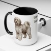 15oz Tibetan Terrier Mug, Black, lifestyle photo