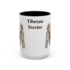 15oz Tibetan Terrier Mug, Black, front view