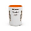 15oz-tibetan-terrier-mug-dad-orange 15oz Tibetan Terrier Dog Dad Mug, Orange, front view