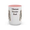 15oz-tibetan-terrier-mug-dad-pink 15oz Tibetan Terrier Dog Dad Mug, Pink, front view