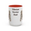15oz-tibetan-terrier-mug-dad-red 15oz Tibetan Terrier Dog Dad Mug, Red, front view