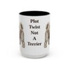 15oz Funny Tibetan Terrier Mug, Black, front view
