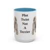 15oz Funny Tibetan Terrier Mug, Light Blue, front view