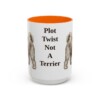 15oz Funny Tibetan Terrier Mug, Orange, front view