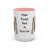 15oz Funny Tibetan Terrier Mug, Pink, front view