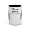 15oz Tibetan Terrier Latin Mug, Black, front view