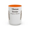 15oz Tibetan Terrier Latin Mug, Orange, front view