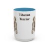 15oz Tibetan Terrier Mug, Light Blue, front view