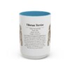 15oz Tibetan Terrier Mug, Light Blue, front view