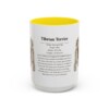 15oz Tibetan Terrier Mug, Yellow, front view