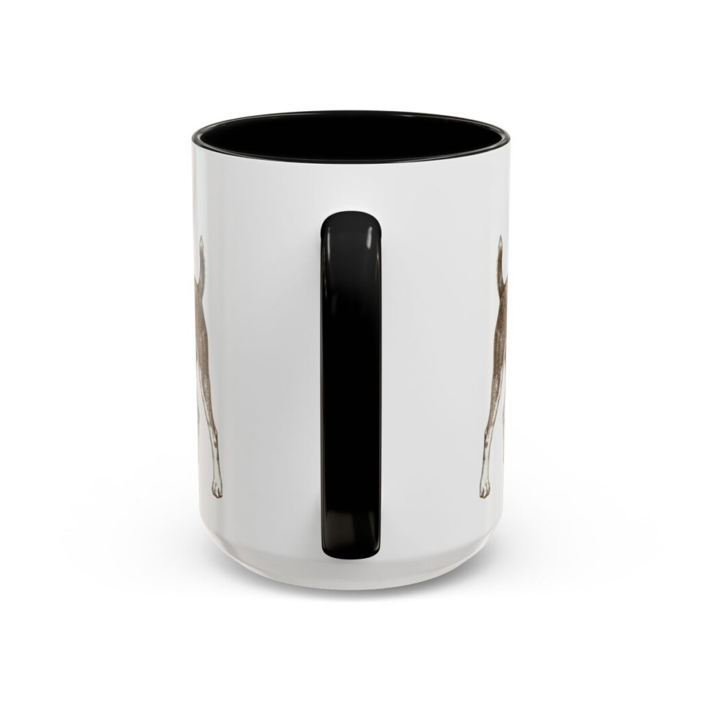 15oz Toy Fox Terrier Mug, Black, back view