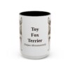 15oz Toy Fox Terrier Latin Mug, Black, front view