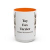 15oz Toy Fox Terrier Latin Mug, Orange, front view